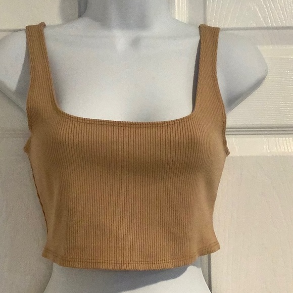 LULU’S Women’s Tan 2 Piece Bodycon Neutral Capsule Stretchy Tank/Skirt Set M - Picture 2 of 7